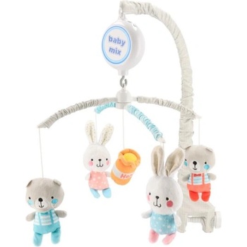 Baby Mix Електронна въртележка над леглото Baby Mix Мечета и зайчета с мелодии