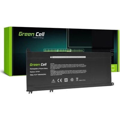 Green Cell Батерия (заместител) за лаптоп Dell, съвместима с Inspiron G3 3579/3779 G5 5587 G7 7588/7577/7773/7778/7779/7786 ; Latitude 3380/3480/3490/3590, 4-cell, 15.2V, 3400 mAh (DE138)