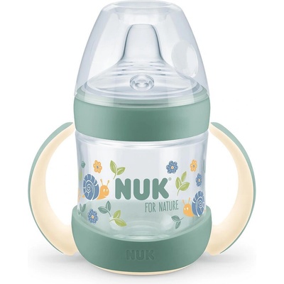 Nuk Шише за сок със силиконов накрайник NUK for Nature - 6+ месеца, 150 ml, Зелено (10215369)