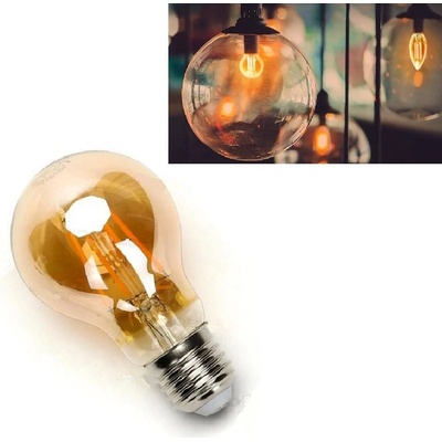LED21 LED žárovka E27 4W 4xCOB Filament 440lm AMBER, ULTRA TEPLÁ BÍLÁ