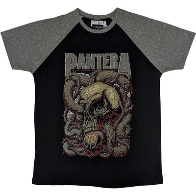 Pantera tričko Serpent Skull šedé čierne