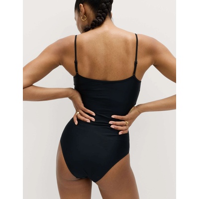 Marks & Spencer Копринени бански костюм с овален деколте Marks & Spencer черни Marks & Spencer | Cheren | ЖЕНИ | 20 REG