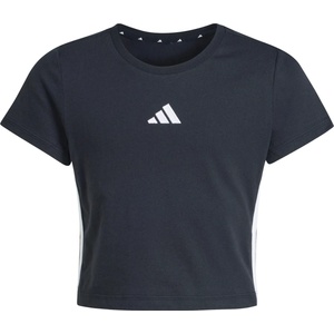 Adidas Детска тениска adidas Kid's Essentials Crop T-shirt - Black / White - размер 128 (EU) (704-6484-0111)