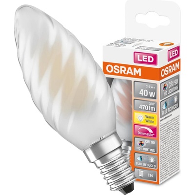 Osram LED žiarovka E14 BW35 3,4W 40W 470lm 2700K Warm 300° CRI90 Žiarovka SUPERSTAR+ Stmievateľná