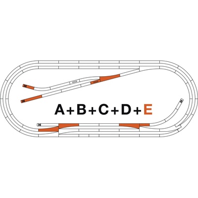 Roco Set kolejí ROCO LINE E s podložím 42023 – Zboží Dáma