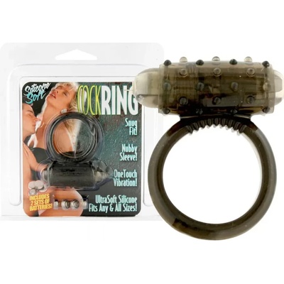 Вибриращ пенис пръстен с клитор стимулатор - Vibrating Ring Black (SEVCR00373)