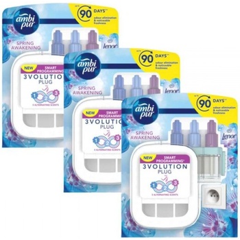 Ambi Pur 3Volution Spring Awakening Elektrický osviežovač vzduchu v štartovacom balení 3 x 20 ml