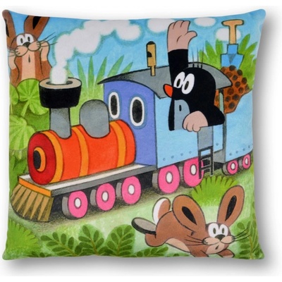 Moravská ústředna Polštář Krtek a mašinka 30x30