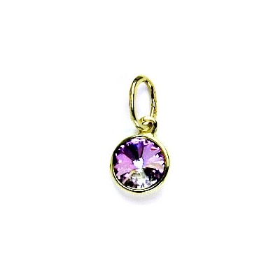 Čištín Zlatý přívěsek Swarovski krystal vitrail light žluté zlato P 1336