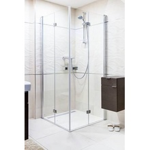ANIMA SK sprchový kout skládací čtverec 80 cm, čiré sklo/chrom profil
