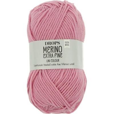 Drops Merino Extra Fine Uni Colour 25 ružová