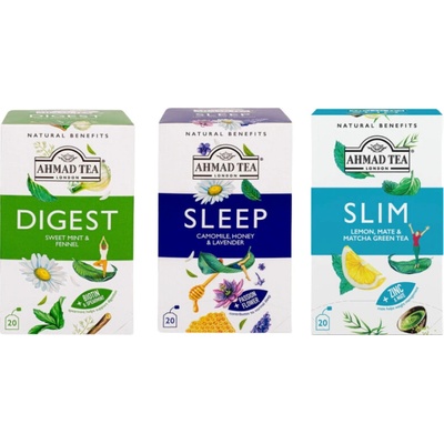 Ahmad Tea Detox & Relax Box set funkčních čajů 3 x 20 sáčků