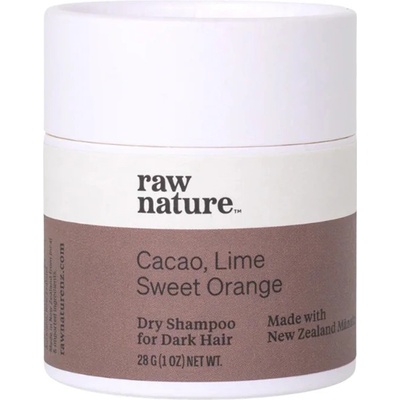 Raw Nature Dry Shampoo For Dark Hair Suchý šampón pro tmavé vlasy 28 g