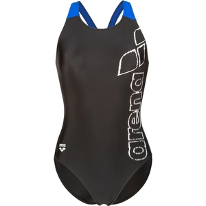 arena Дамски бански костюм Arena Women's Scratchy Swimsuit V Back Swimsuit - Black / Neon Blue - размер 34 (EU) (150-5861-0111)