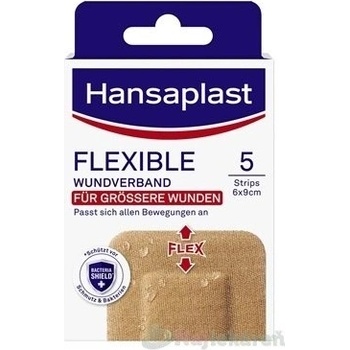 Hansaplast Flexible XXL elast.náplast 6 x 9 cm 5 ks