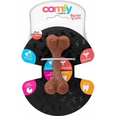 COMFY Hračka BONE dentálna kosť plávajúca 8,5 cm hnedá barbecue