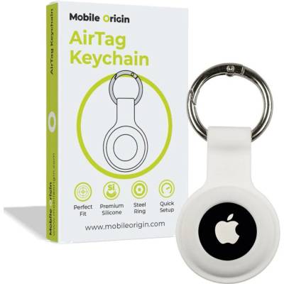 Mobile Origin AirTag klíčenka Bílá FRL-ATKC-WHT
