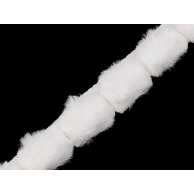 Všívací lemovka / lampas z umělé kožešiny kulatý šíře 3 cm Varianta: 1 Off White, Balení: 1 m 55836/141082/257549