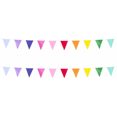 GIRLANDA BAREVNÉ VLAJKY PVC 10 m – Sleviste.cz