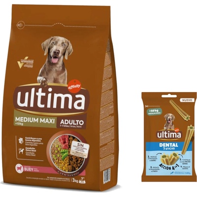 Ultima Medium & Maxi Adult Beef 3 kg