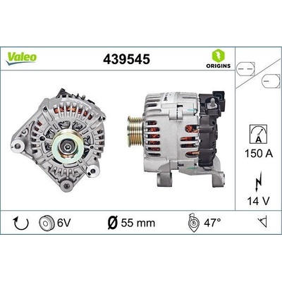 Alternátor VALEO ORIGINS NEW OE TECHNOLOGY 439545