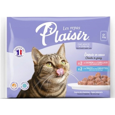 Plaisir cat Sterilised losos a pstruh 4 x 85 g