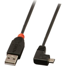 Lindy 11.43.8705 USB 2.0 USB AM - micro USB BM, lomený 90° vlevo, 0?5m
