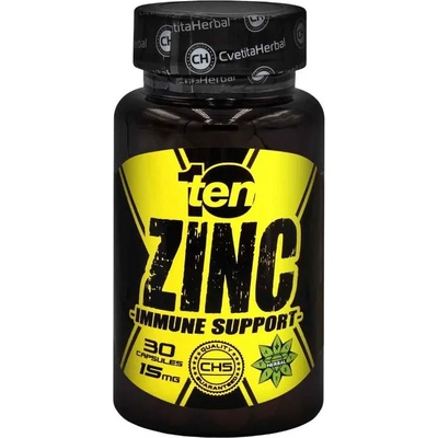 Cvetita Herbal 10/ten Zinc Immune Support, 15 mg, 30 капсули, Cvetita Herbal