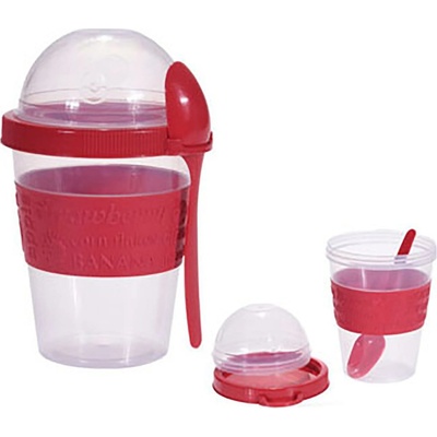 ADH Pohár na jogurt+lyžička 600 ml