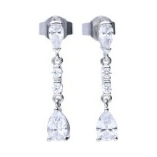 Diamonfire Luxusní stříbrné náušnice E5982