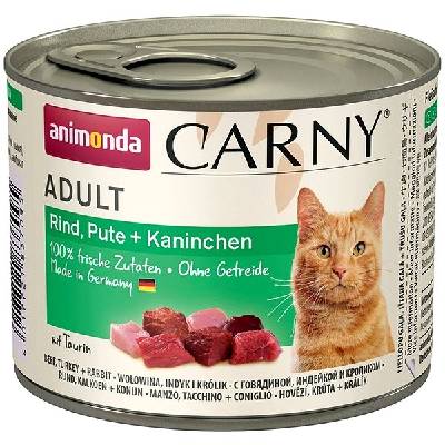 Animonda konzerva pre mačky Carny Adult hovädzie, morka, králik 200 g