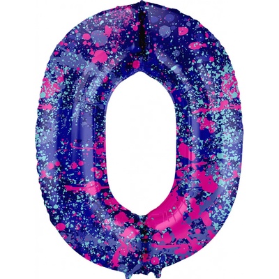 Folat Foliová číslice Paint Splash 0 86 cm