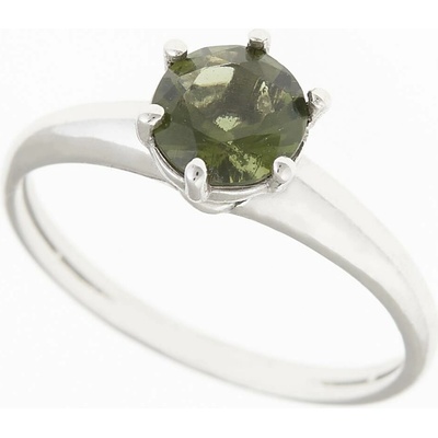 My Moldavite Stříbrný prsten s vltavínem 3003
