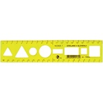 Optima Шаблонна линийка OPTIMA fluor 20cm 53035 (53035)