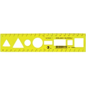 Optima Шаблонна линийка OPTIMA fluor 20cm 53035 (53035)