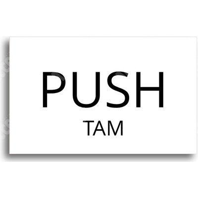 ACCEPT Tabulka SEM - TAM - typ 35 (80 x 50 mm) - bílá tabulka - černý tisk bez rámečku
