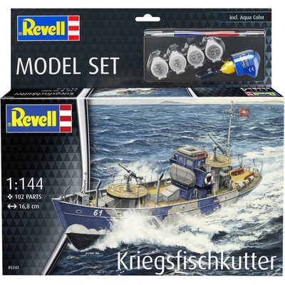 REVELL ModelSet loď 65242 KFK Kriegsfischkutter 1:144