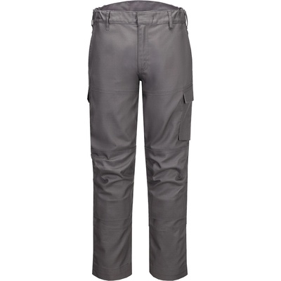 Portwest fr454 bizflame / Мъжки панталон с огнеупорна талия - сив uk 40/eu 56 (fr454grr40)