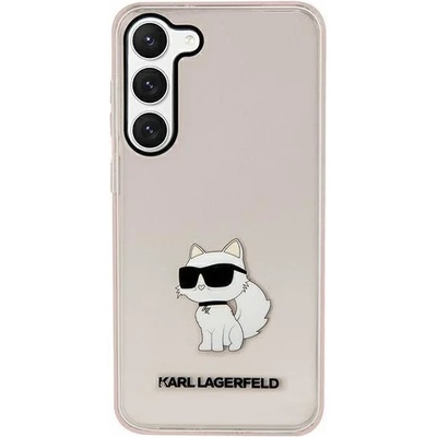 KARL LAGERFELD Кейс Karl Lagerfeld KLHCS23MHNCHTCP за Samsung Galaxy S23 Plus S916, розов / розов, твърд, Ikonik Choupette (KF001552-0)