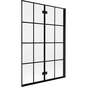 Mexen Mist душ кабина 2-крилна дясна 120 x 150 см, черна решетка, черен - 8A9-120-002-70-77-P (8A9-120-002-70-77-P)