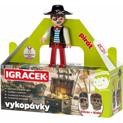 EFKO IGRÁČEK Pirát s vykopávkami lebek Silvera a Kidda
