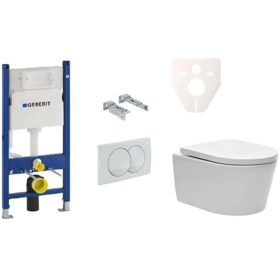 Závěsný WC set Geberit do lehkých stěn / předstěnová montáž + WC SAT Brevis SIKOGES5W0 – Zbozi.Blesk.cz
