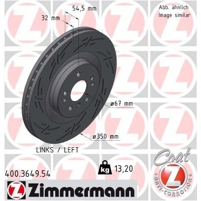 Brzdový kotúč (cena za 1ks) ZIMMERMANN 400.3649.54