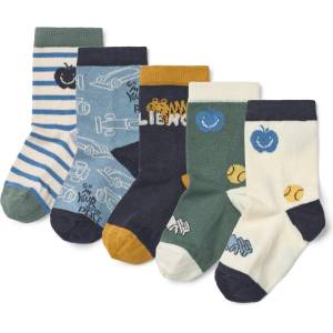 LIEWOOD Детски спортни чорапи LIEWOOD Kid's Silas Socks 5-Pack Sports socks - Play Mix - размер 19-21 (EU) (207-1726-0212)