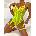 JGF Luna Sexy Body with Garters Neon Green M