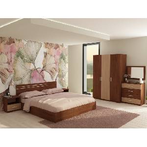 DST Спален комплект за матрак 164/190 Marina-dst, венге и дъб амбер
