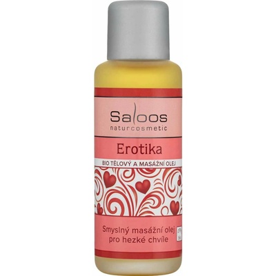 Saloos Tělový a masážní olej Erotika BIO (50 ml) - ideální pro partnerské masáže