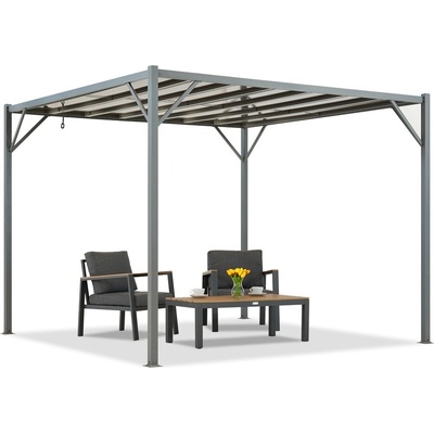 Garden Point terasová pergola Paros 3x3m Antracitová
