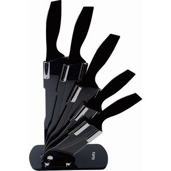 VOLTZ Комплект ножове Oliver Voltz OV51633I5, 6 части, Мраморно покритие, Поставка, Черен (5OV51633I5)