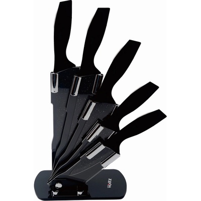 VOLTZ Комплект ножове Oliver Voltz OV51633I5, 6 части, Мраморно покритие, Поставка, Черен (5OV51633I5)